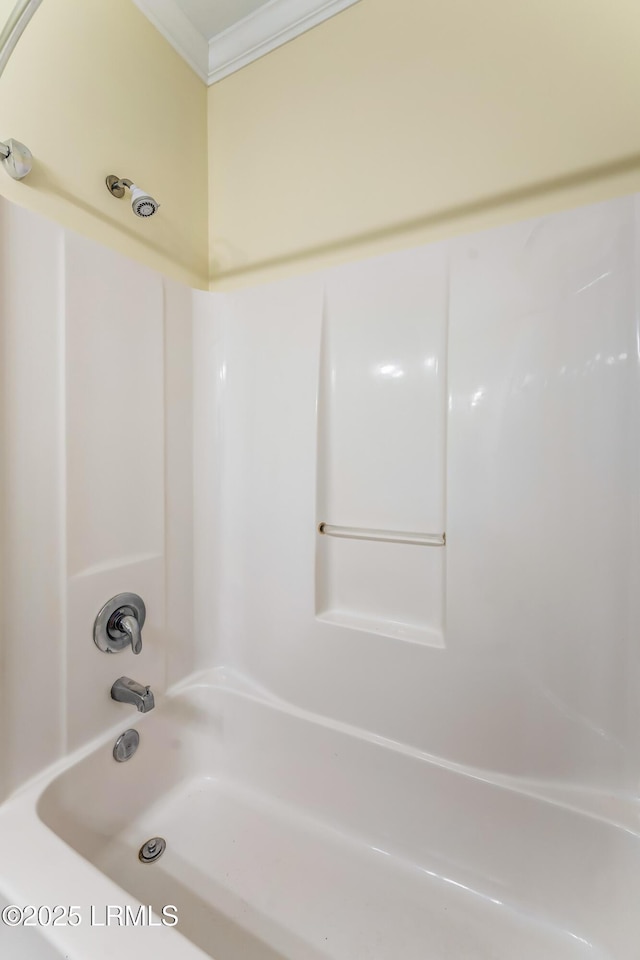 77 Tuscarora Ave, Beaufort, SC 29907 - full bath featuring shower / bath combination and crown molding