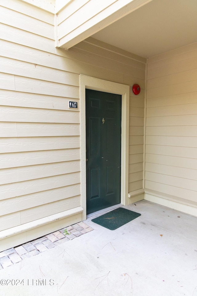 view of doorway to property