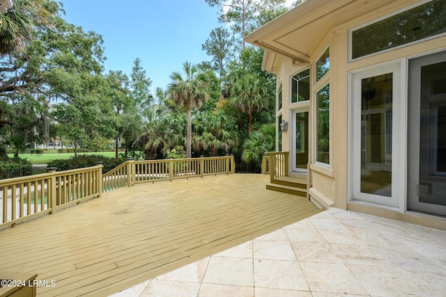 view of wooden deck