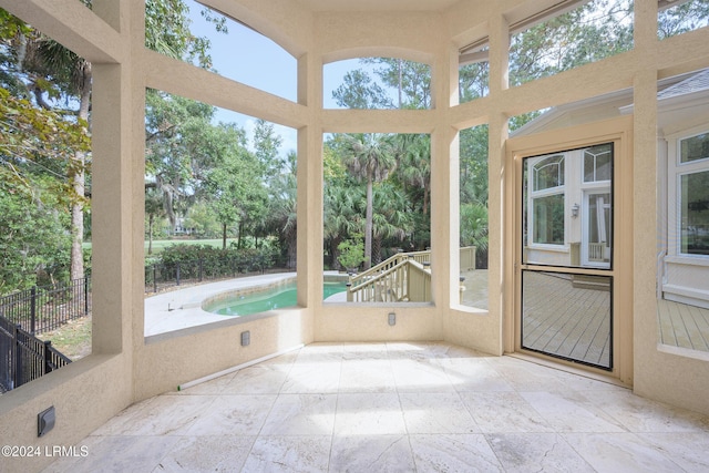 view of sunroom