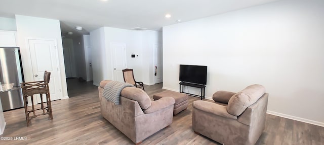 12 Pacolet Ln, Beaufort, SC 29906 - living area featuring light wood-style floors, baseboards, and recessed lighting
