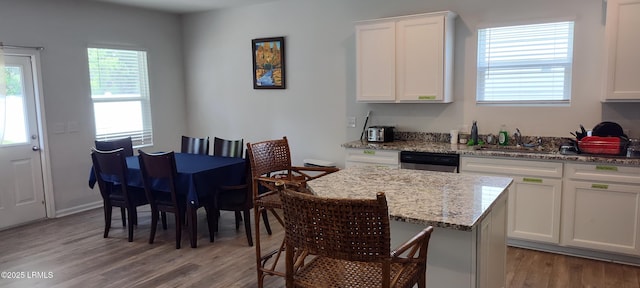 12 Pacolet Ln, Beaufort, SC 29906 - kitchen featuring a sink, light wood-style floors, healthy amount of natural light, and stainless steel dishwasher