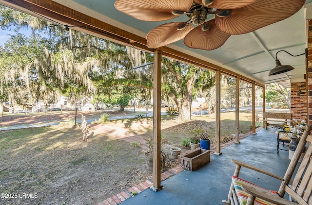 701 Battery Creek Rd, Beaufort, SC 29902 - view of patio / terrace with a ceiling fan