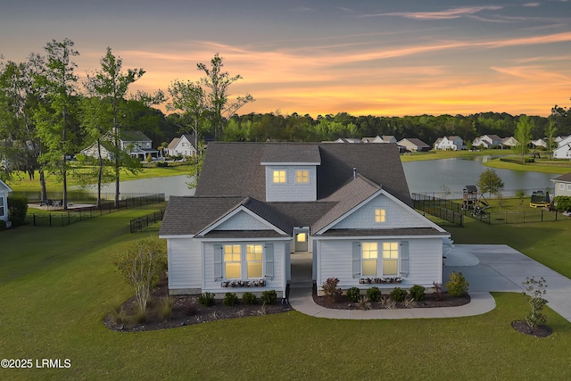 9 Daffodil Farm Way, Bluffton, SC 29910 - view of front of property with a water view and a shingled roof