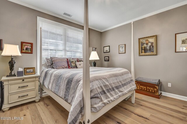 3 Longwood Ct, Okatie, SC 29909 - bedroom featuring light wood-style flooring, crown molding, baseboards, and visible vents