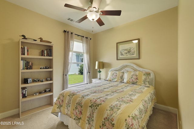 509 Nautical Ln, Okatie, SC 29909 - carpeted bedroom featuring baseboards and ceiling fan