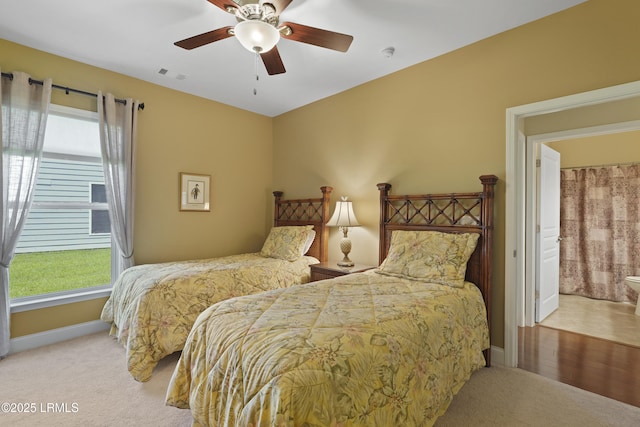 509 Nautical Ln, Okatie, SC 29909 - carpeted bedroom with baseboards and a ceiling fan