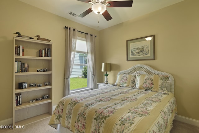 509 Nautical Ln, Okatie, SC 29909 - bedroom featuring carpet flooring, multiple windows, baseboards, and a ceiling fan