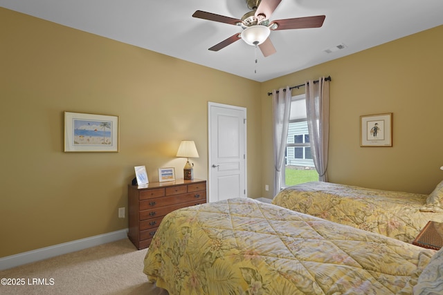509 Nautical Ln, Okatie, SC 29909 - bedroom with carpet floors, baseboards, and ceiling fan