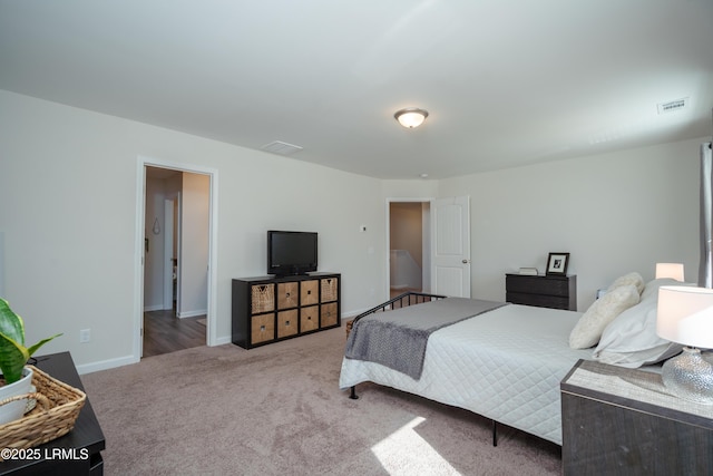 bedroom with carpet floors