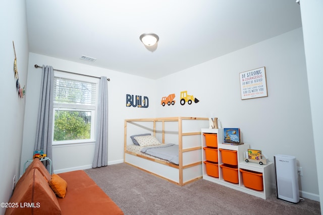 bedroom featuring carpet floors