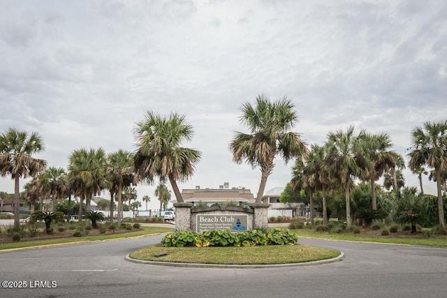 view of community sign