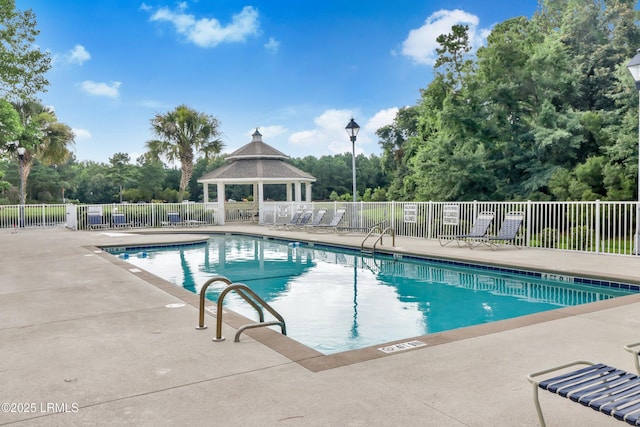 22 Sandy Pointe Dr, Bluffton, SC 29910 - community pool with a gazebo, a patio, and view of wooded area
