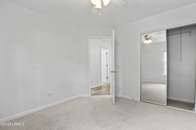 22 Sandy Pointe Dr, Bluffton, SC 29910 - unfurnished bedroom with carpet, baseboards, a closet, and a ceiling fan