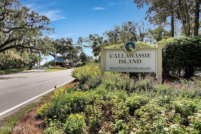 view of community sign