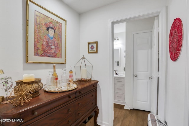 380 Marshland Rd Unit H34, Hilton Head Island, SC 29926 - corridor with dark wood-style flooring