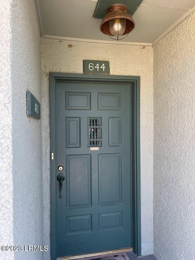 view of doorway to property