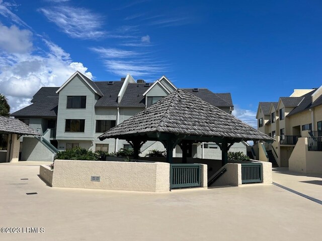 view of property's community with a gazebo