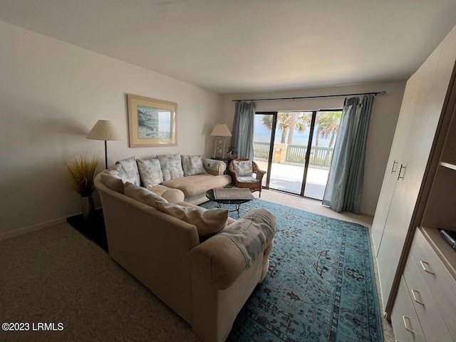 view of carpeted living room