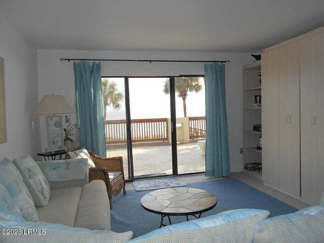 view of carpeted living room