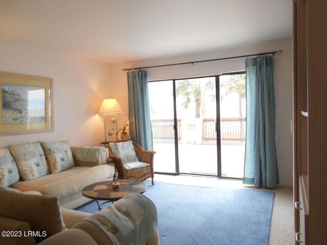 view of carpeted living room