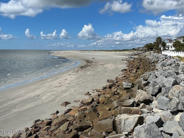 water view featuring a beach view