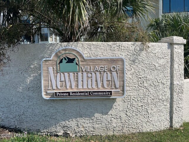 view of community sign