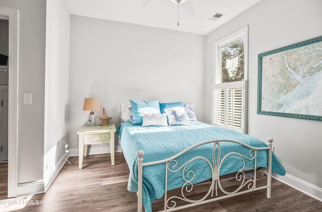 104 Grande Oaks, Beaufort, SC 29906 - bedroom with hardwood / wood-style floors and ceiling fan