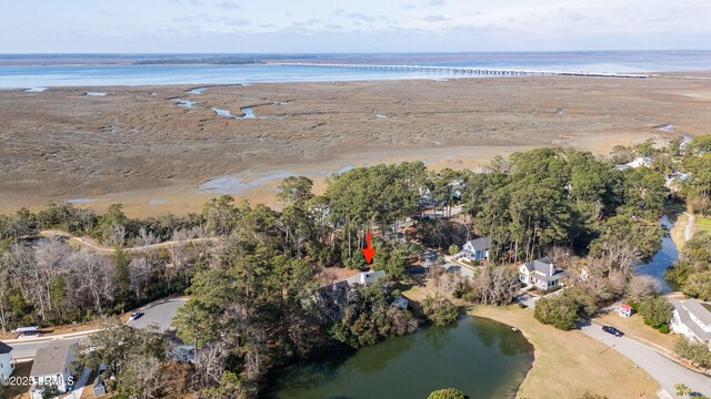 104 Grande Oaks, Beaufort, SC 29906 - bird's eye view featuring a water view and a beach view