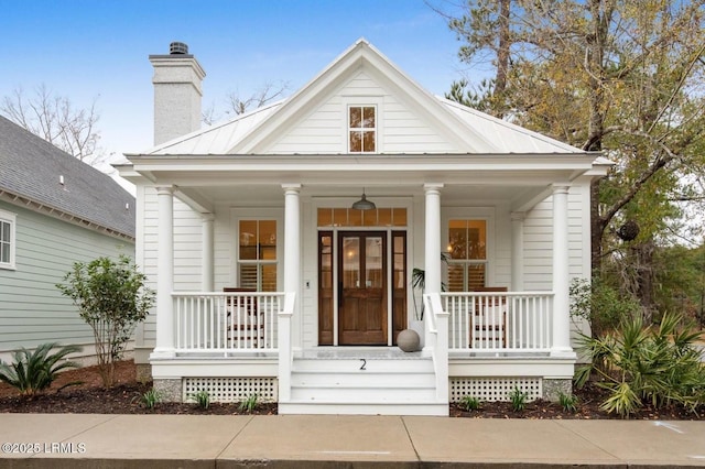 view of front of property with covered porch