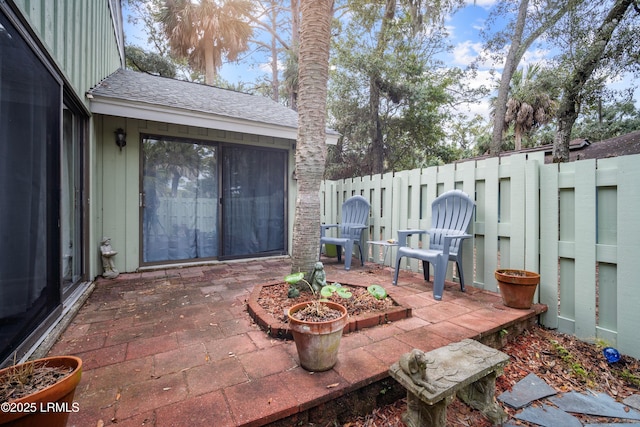 view of patio with fence