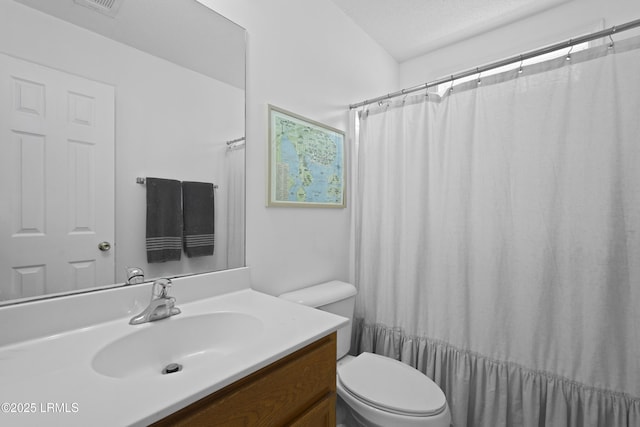 249 Hitching Post Cres, Bluffton, SC 29910 - bathroom with vanity, toilet, and a shower with shower curtain
