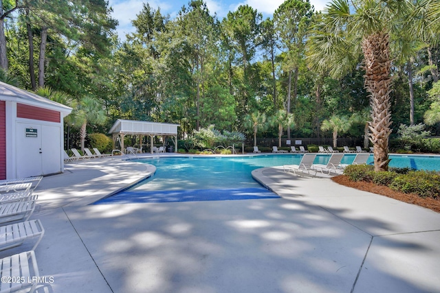 249 Hitching Post Cres, Bluffton, SC 29910 - community pool with a patio and view of scattered trees