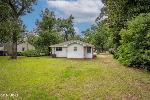 exterior space featuring central AC unit