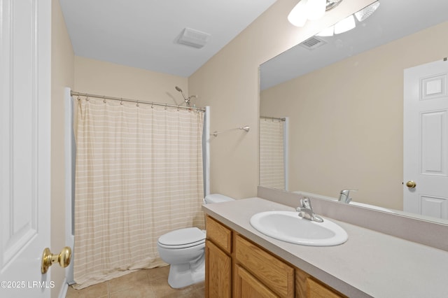 16 Maidencane St, Bluffton, SC 29910 - bathroom featuring toilet, tile patterned flooring, vanity, and a shower with curtain
