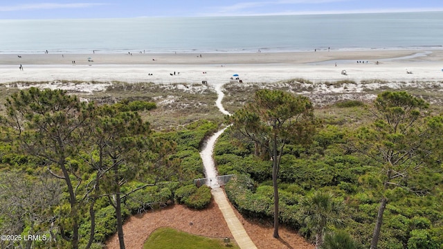 15 S Forest Beach Dr Unit 1D, Hilton Head Island, SC 29928 - drone / aerial view of extended coastline