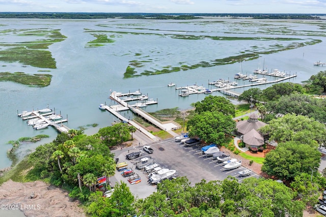 71 Peninsula Dr, Hilton Head Island, SC 29926 - aerial view of numerous boat docks and a large body of water