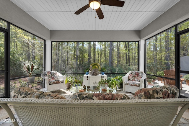 33 Paxton Cir, Bluffton, SC 29910 - unfurnished sunroom featuring ceiling fan