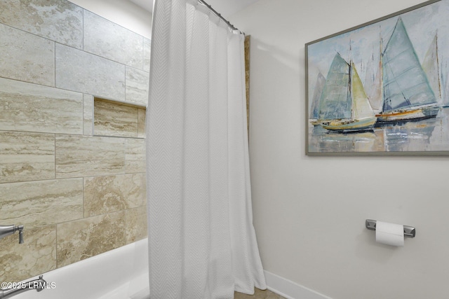 33 Paxton Cir, Bluffton, SC 29910 - full bathroom with shower / bath combo and baseboards
