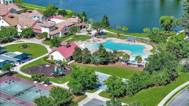 33 Paxton Cir, Bluffton, SC 29910 - bird's eye view with a water view and a residential view