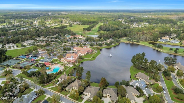 33 Paxton Cir, Bluffton, SC 29910 - bird's eye view with a residential view and a water view