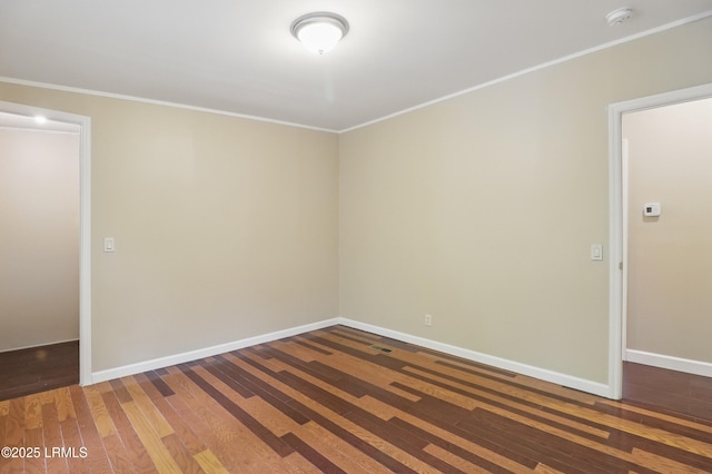 41 Able St, Bluffton, SC 29910 - empty room with ornamental molding, wood-type flooring, baseboards, and a smoke detector