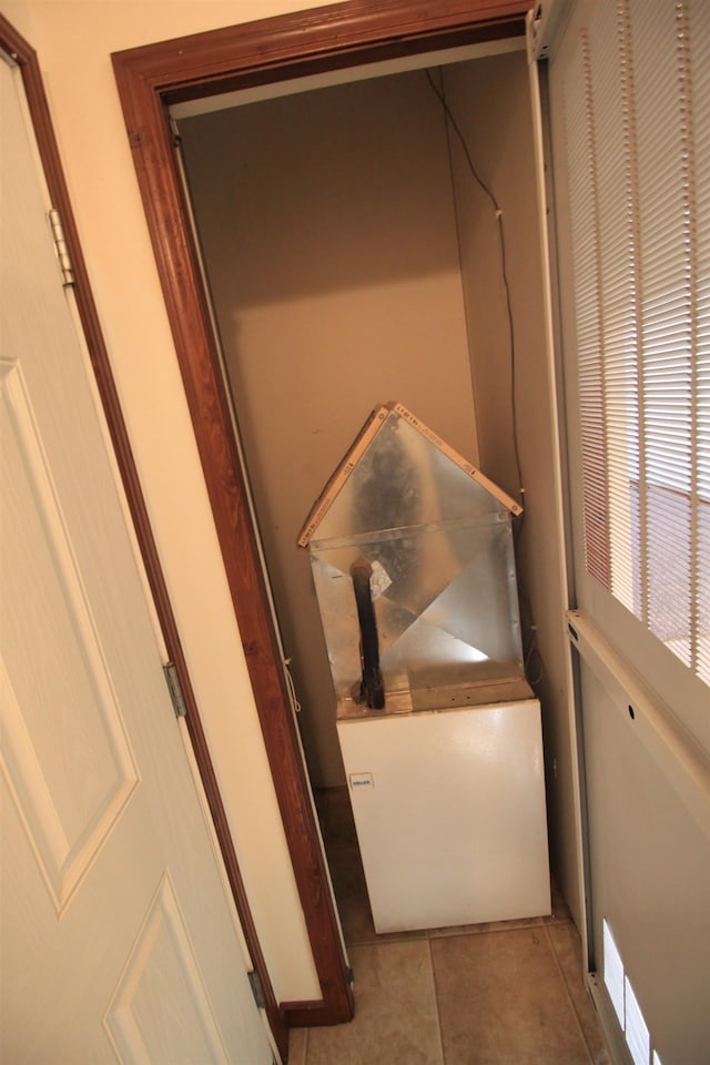 interior space with light tile flooring