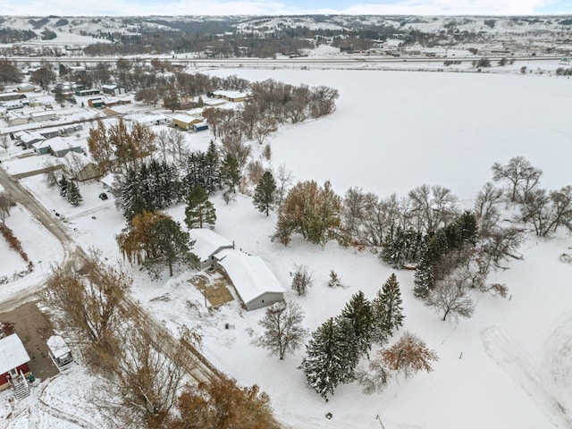 view of snowy aerial view