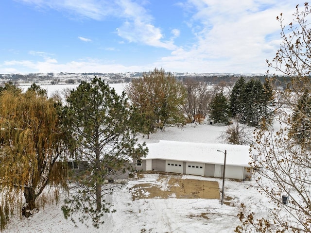 view of snowy aerial view