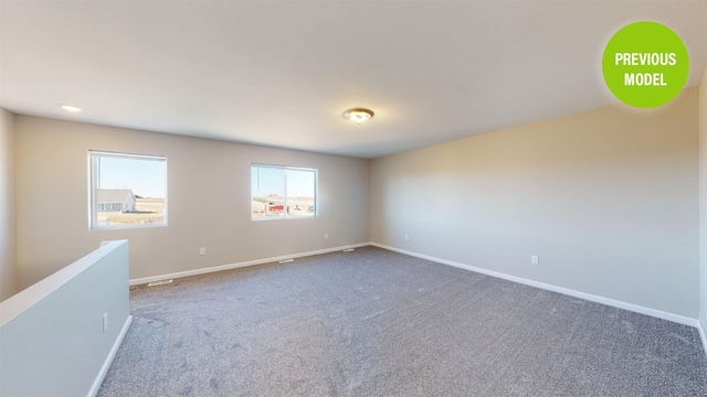 view of carpeted empty room