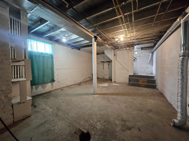 view of basement