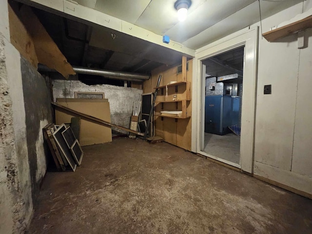 view of basement