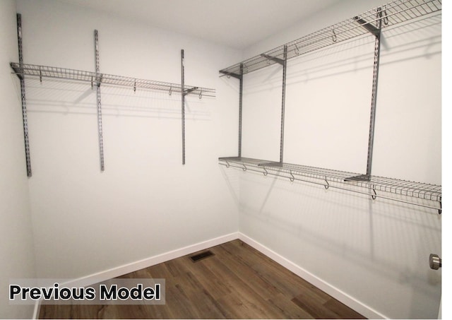 spacious closet featuring wood-type flooring