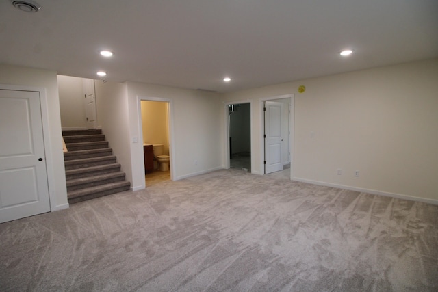 interior space with light colored carpet